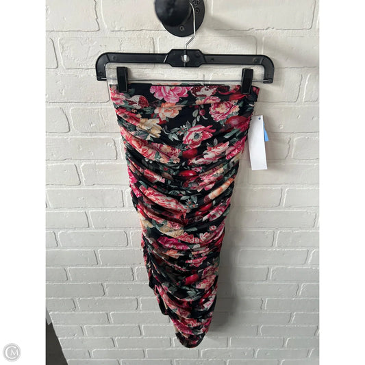 Dress Casual Midi By Express In Black & Pink, Size: Xs