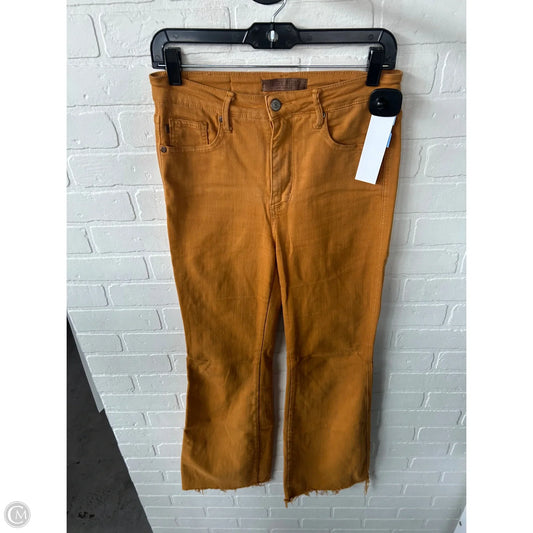 Jeans Flared By Judy Blue In Yellow Denim, Size: 4
