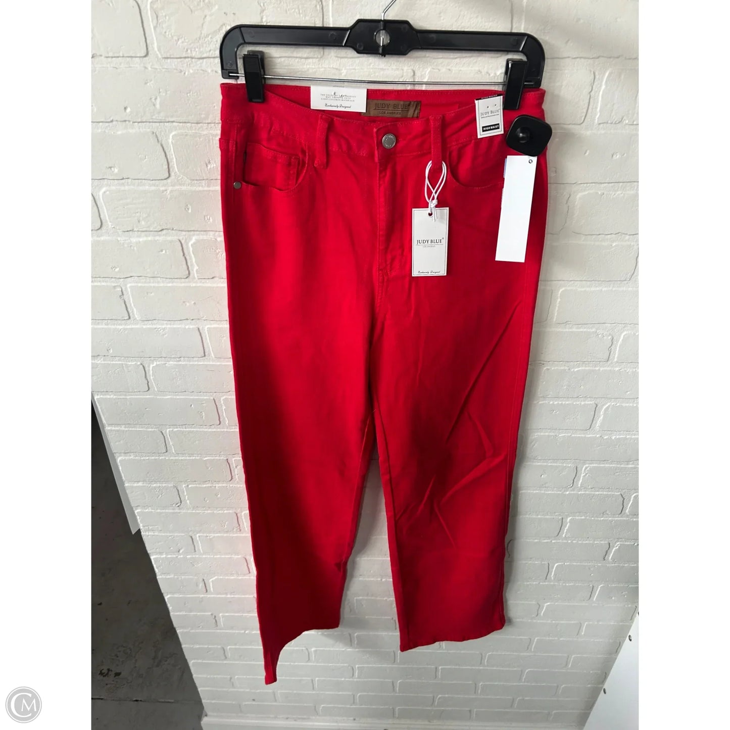 Jeans Straight By Judy Blue In Red Denim, Size: 4