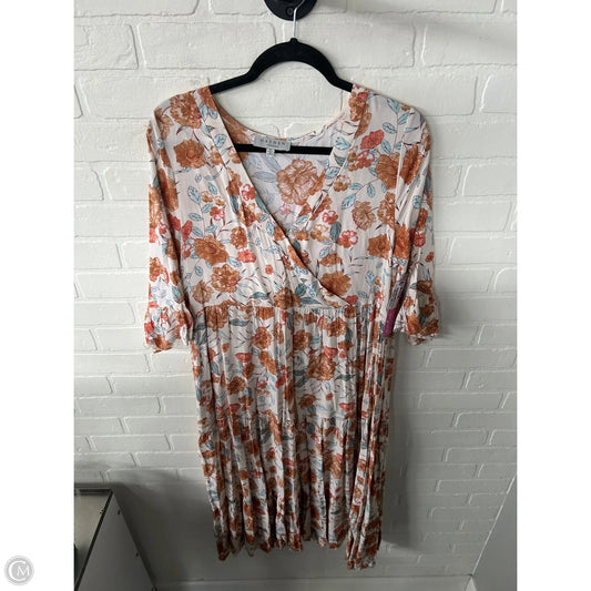 Dress Casual Midi By Hayden La In Orange & Tan, Size: M