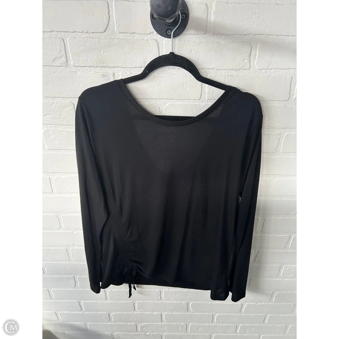 Athletic Top Long Sleeve Crewneck By Old Navy In Black, Size: L