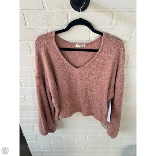 Sweater By Ginger G In Pink, Size: L