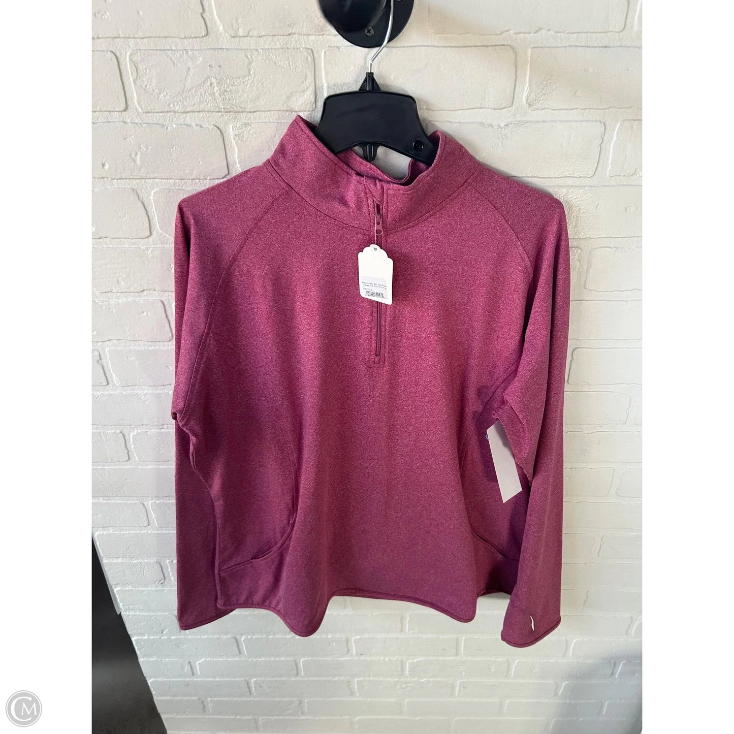 Athletic Top Long Sleeve Collar By Clothes Mentor In Pink, Size: Xxl