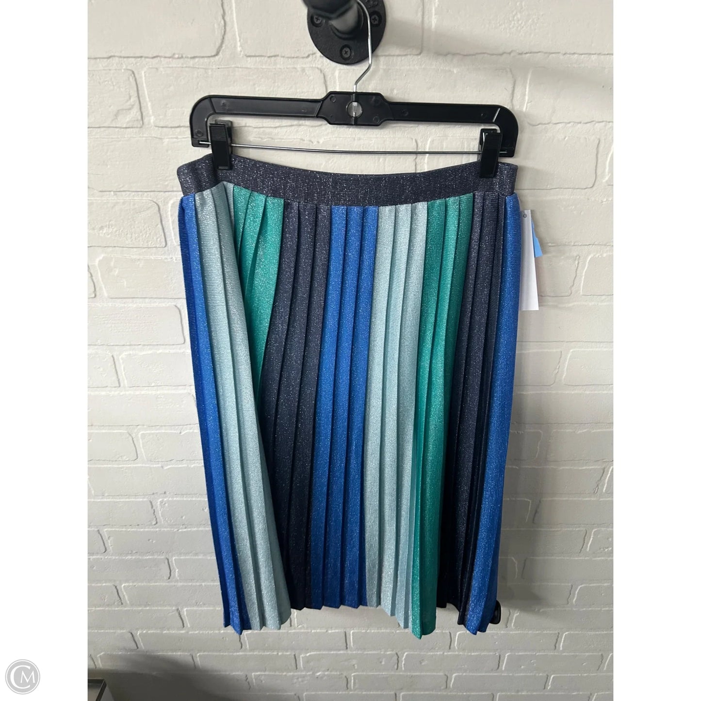 Skirt Midi By Maeve In Blue & Green, Size: 8/M