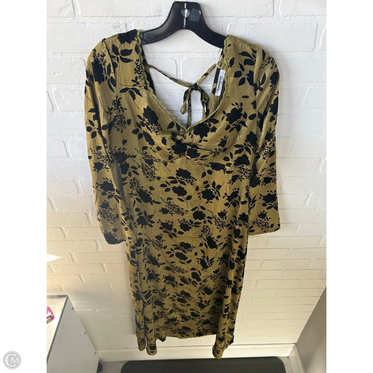 Dress Party Long By Glamorous In Black & Green, Size: M