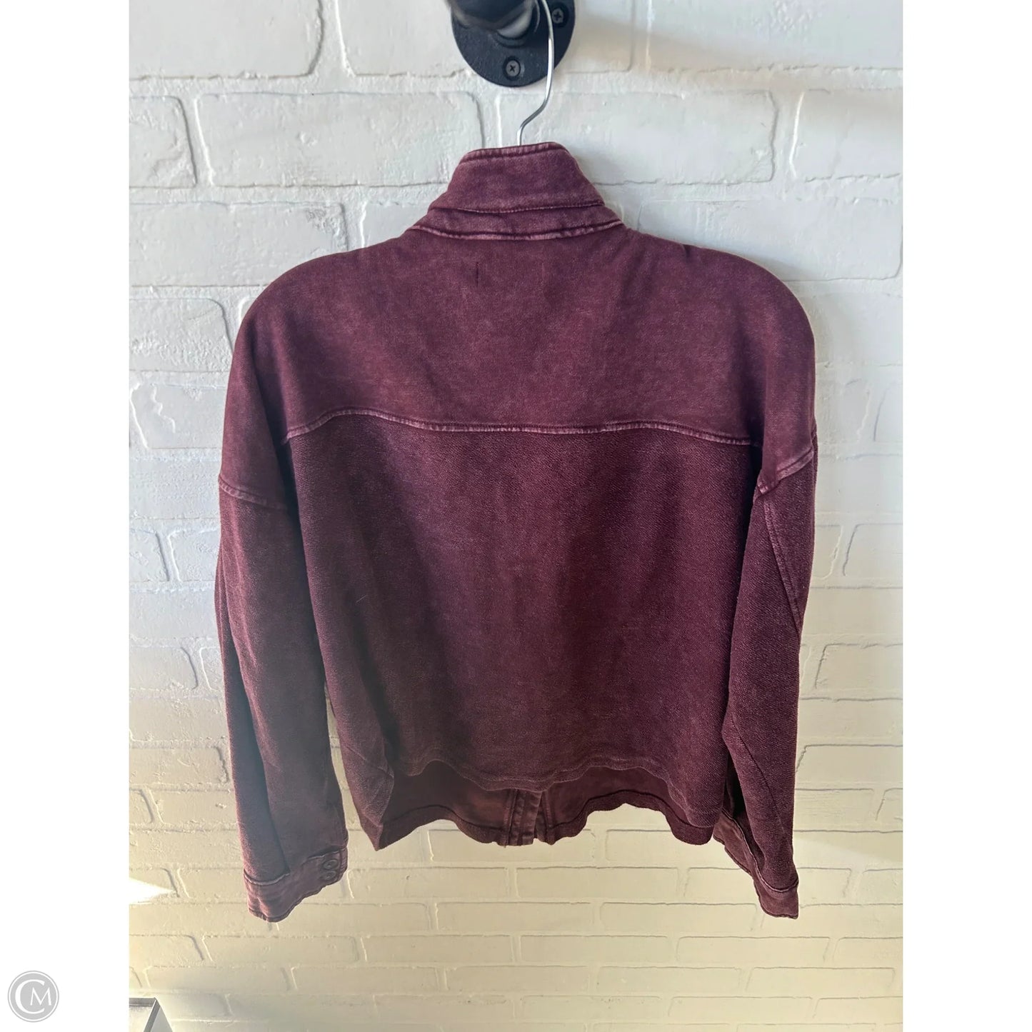 Top Long Sleeve By Evereve In Maroon, Size: Xl