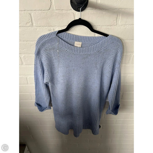 Sweater By Chicos In Blue & Silver, Size: M