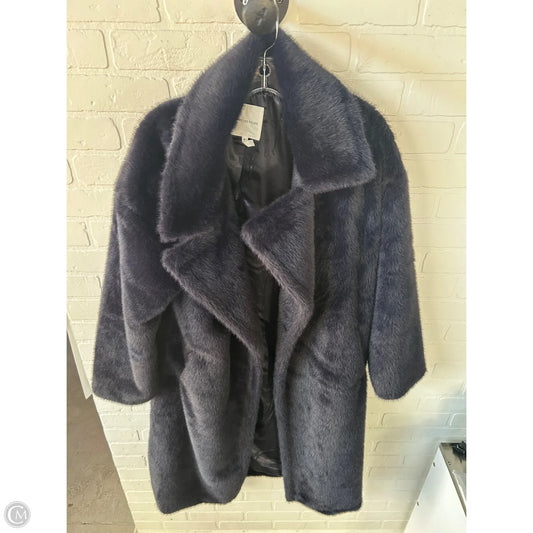 Coat Faux Fur & Sherpa By Avec Les Filles In Blue, Size: M