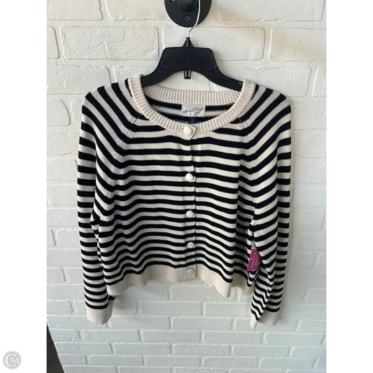 Sweater Cardigan By Universal Thread In Black & Cream, Size: Xl