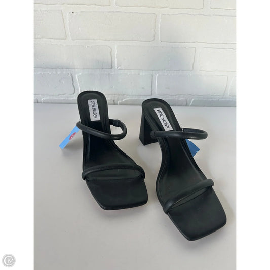 Sandals Heels Block By Steve Madden In Black, Size: 8