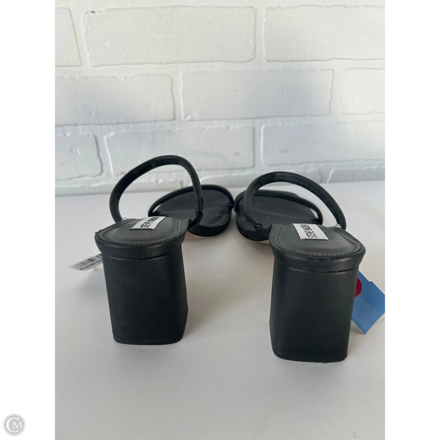 Sandals Heels Block By Steve Madden In Black, Size: 8