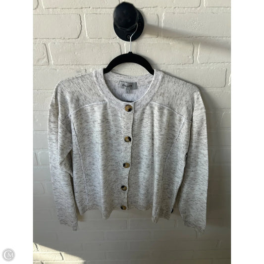 Sweater Cardigan By Cmc In Tan & White, Size: S