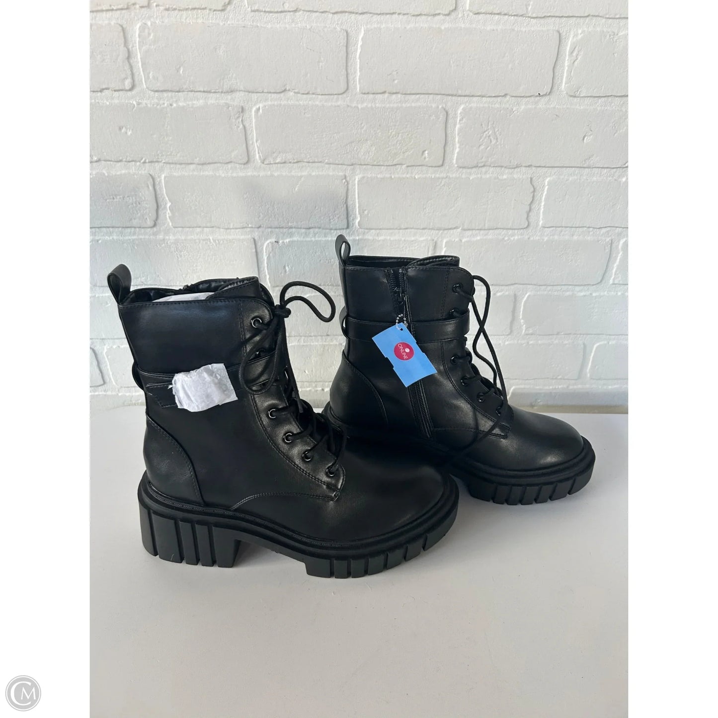 Boots Combat By The Drop In Black, Size: 8.5