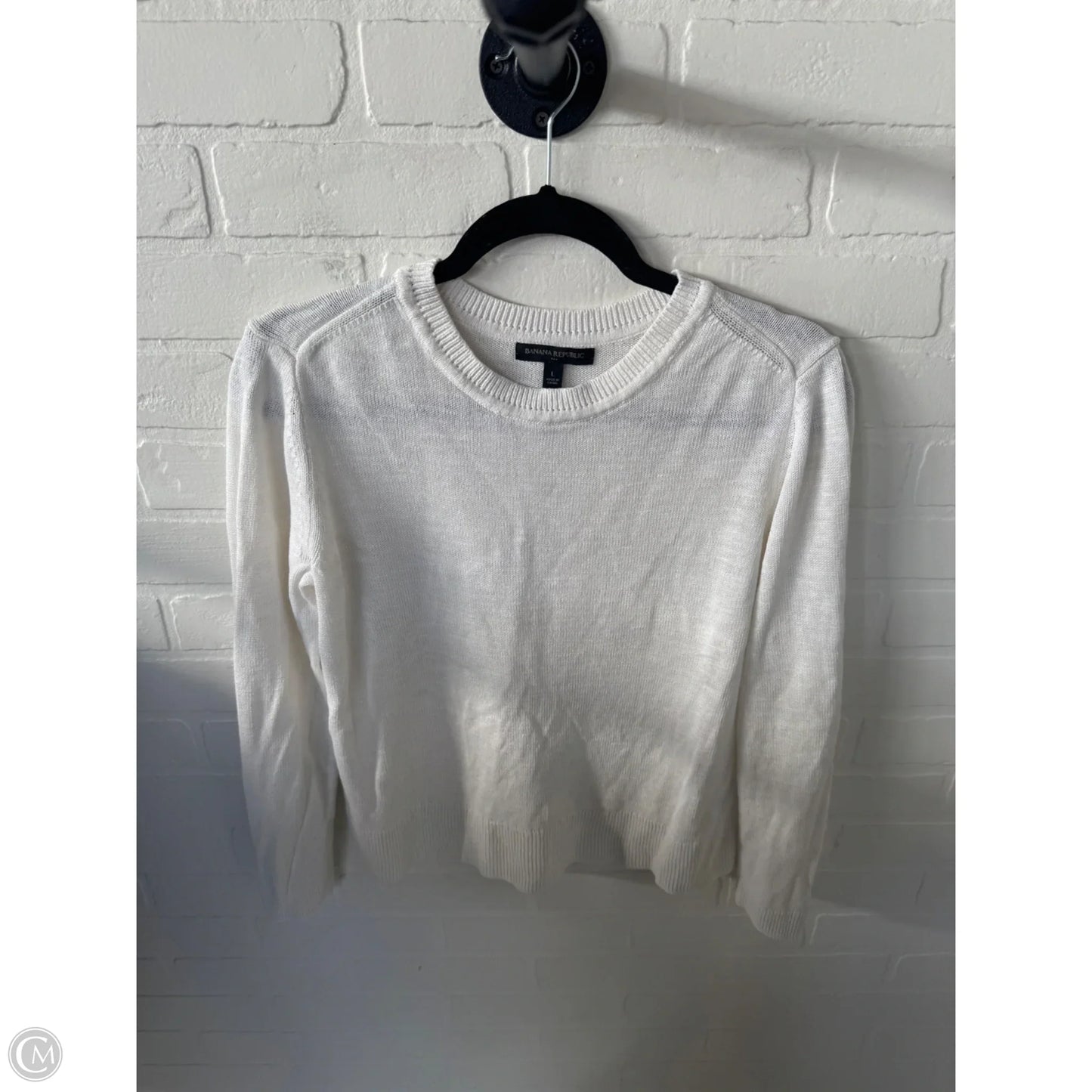 Sweater By Banana Republic In Cream, Size: L