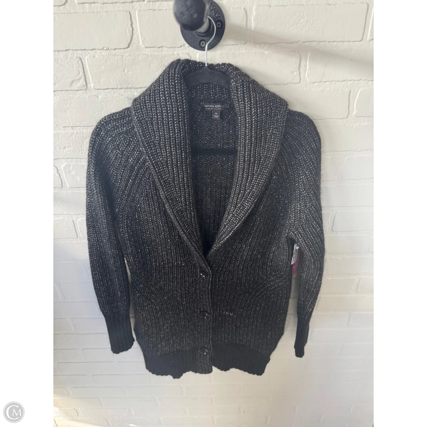 Sweater Cardigan By Banana Republic In Black, Size: M