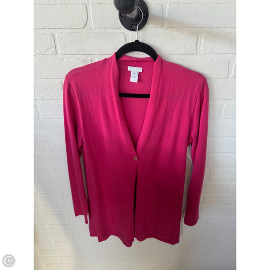 Sweater Cardigan By J. Jill In Pink, Size: S