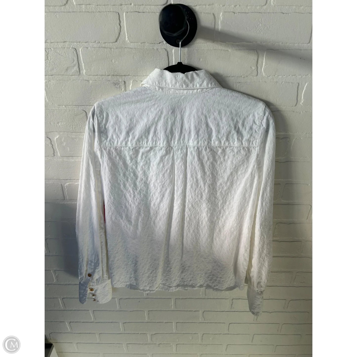 Top Long Sleeve By Dana Buchman In White, Size: M