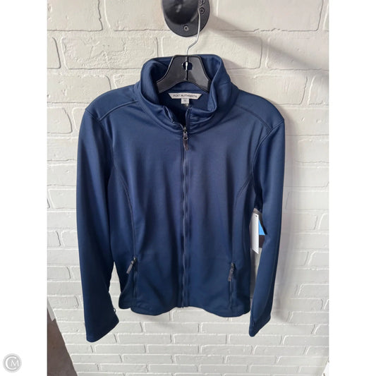Athletic Top Long Sleeve Collar By Port Authority In Blue, Size: M