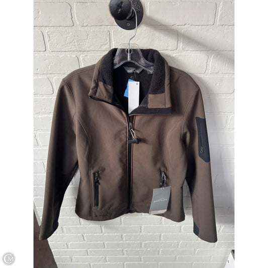 Jacket Fleece By Eddie Bauer In Brown, Size: M