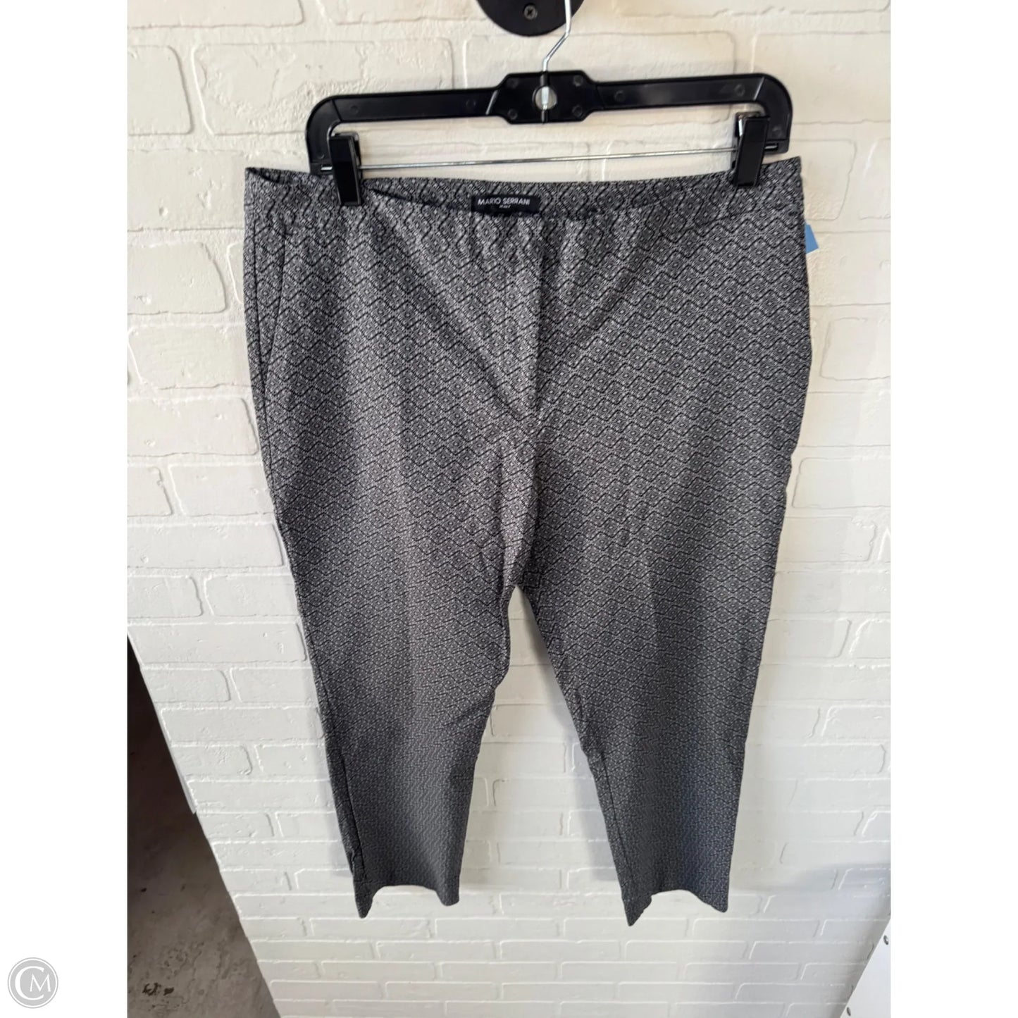 Pants Dress By Mario Serrani In Black & Grey, Size: 12