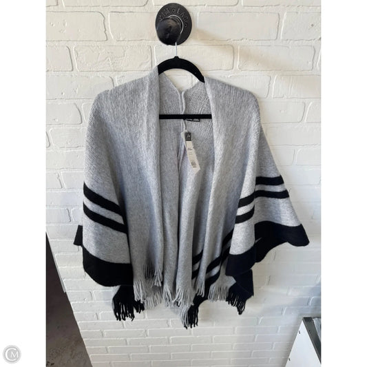 Shawl By Clothes Mentor In Black & Grey, Size: Osfm