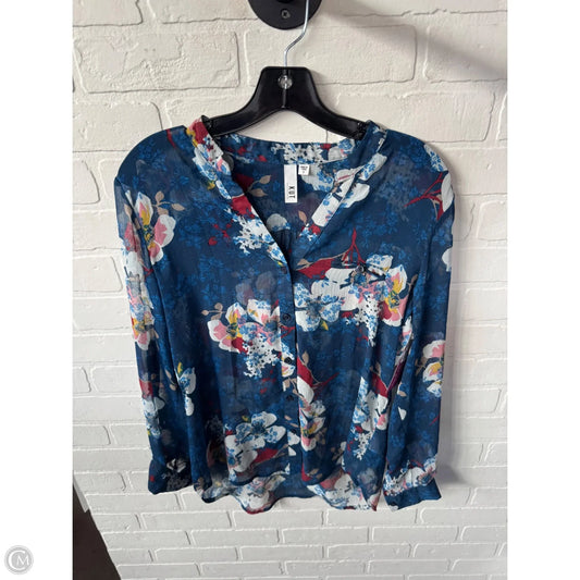 Top Long Sleeve By Kut In Blue & Red, Size: S