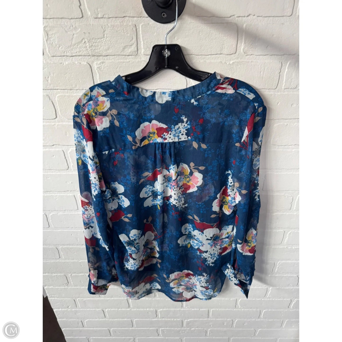 Top Long Sleeve By Kut In Blue & Red, Size: S