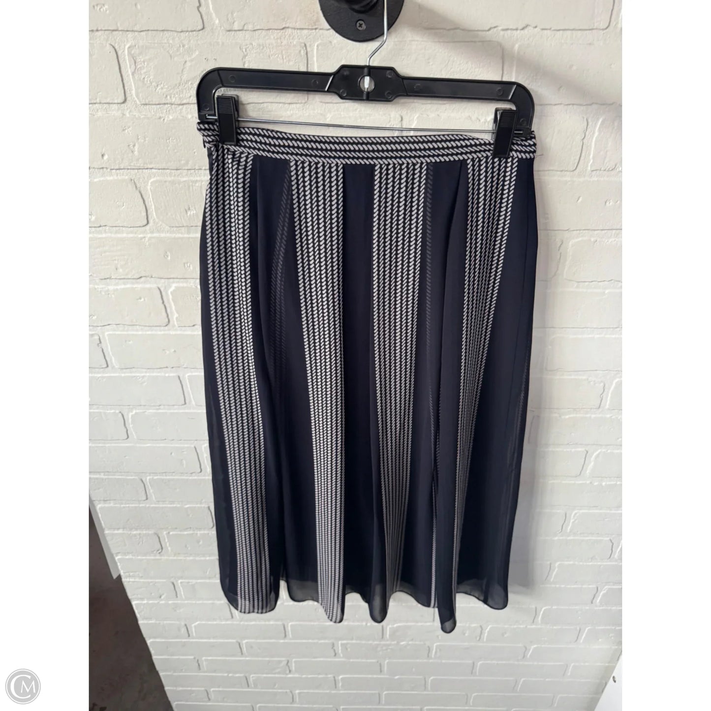 Skirt Midi By Anne Klein In Blue & White, Size: 6