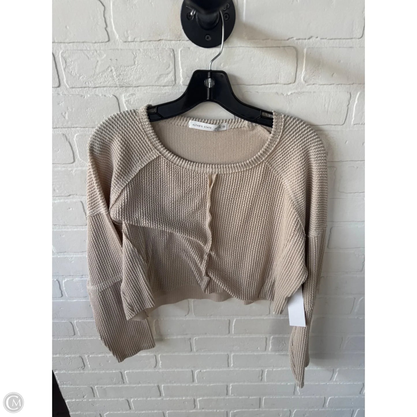 Top Long Sleeve By Altard State In Tan, Size: Xs