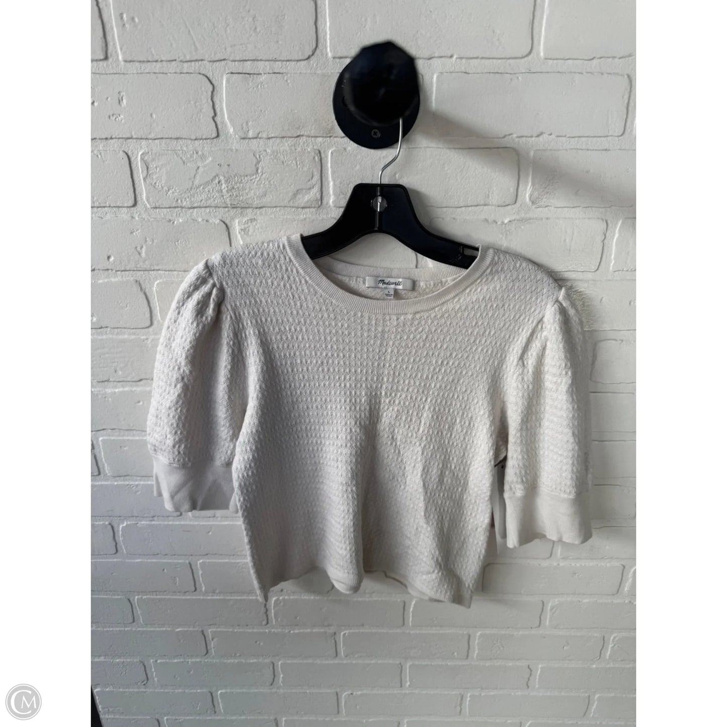 Sweater Short Sleeve By Madewell In Cream, Size: L