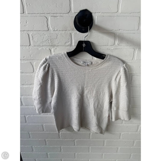 Sweater Short Sleeve By Madewell In Cream, Size: L
