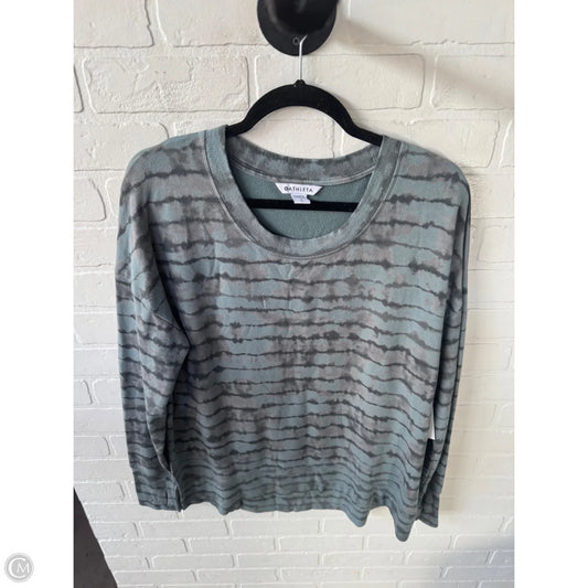 Athletic Sweatshirt Crewneck By Athleta In Blue & Grey, Size: L