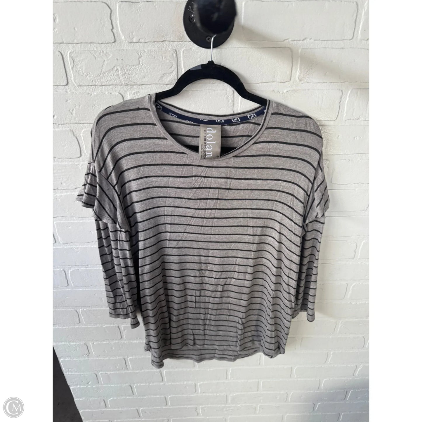 Top 3/4 Sleeve By Dolan Left Coast In Grey, Size: M