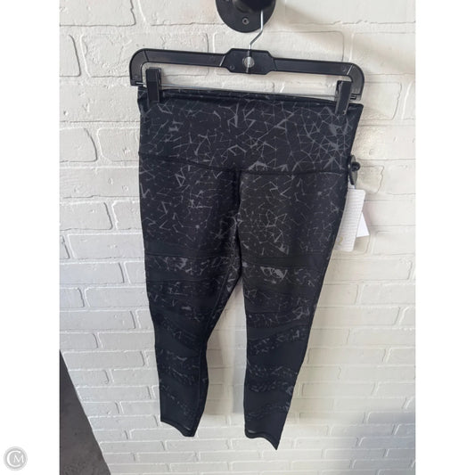 Athletic Leggings By Lululemon In Black & Grey, Size: 8