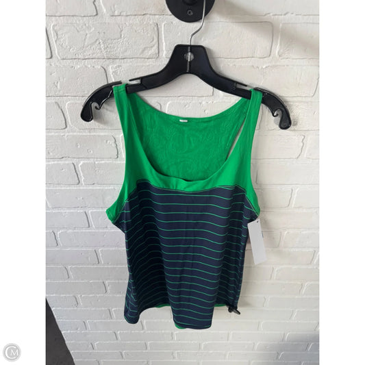 Athletic Tank Top By Lululemon In Blue & Green, Size: L