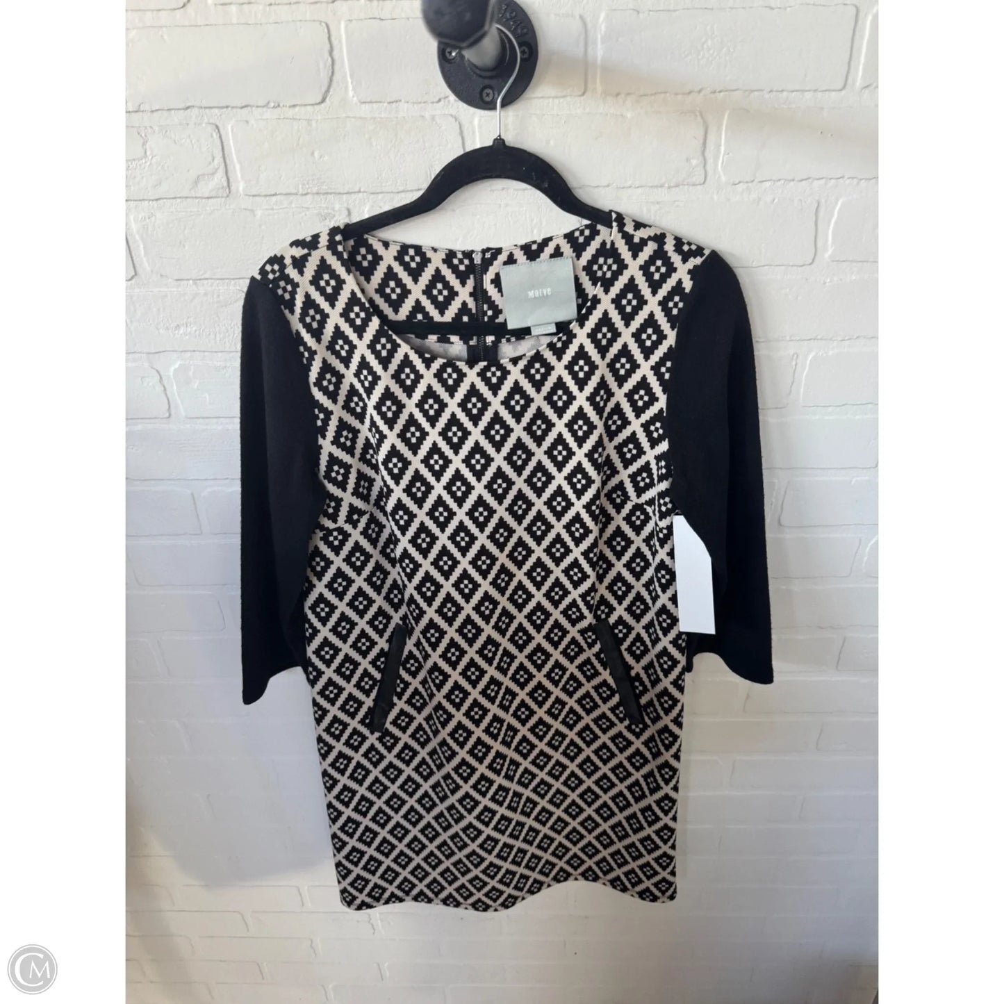 Dress Work By Maeve In Black & Tan, Size: M