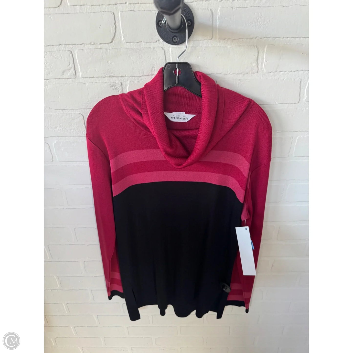 Sweater By Misook In Black & Red, Size: M