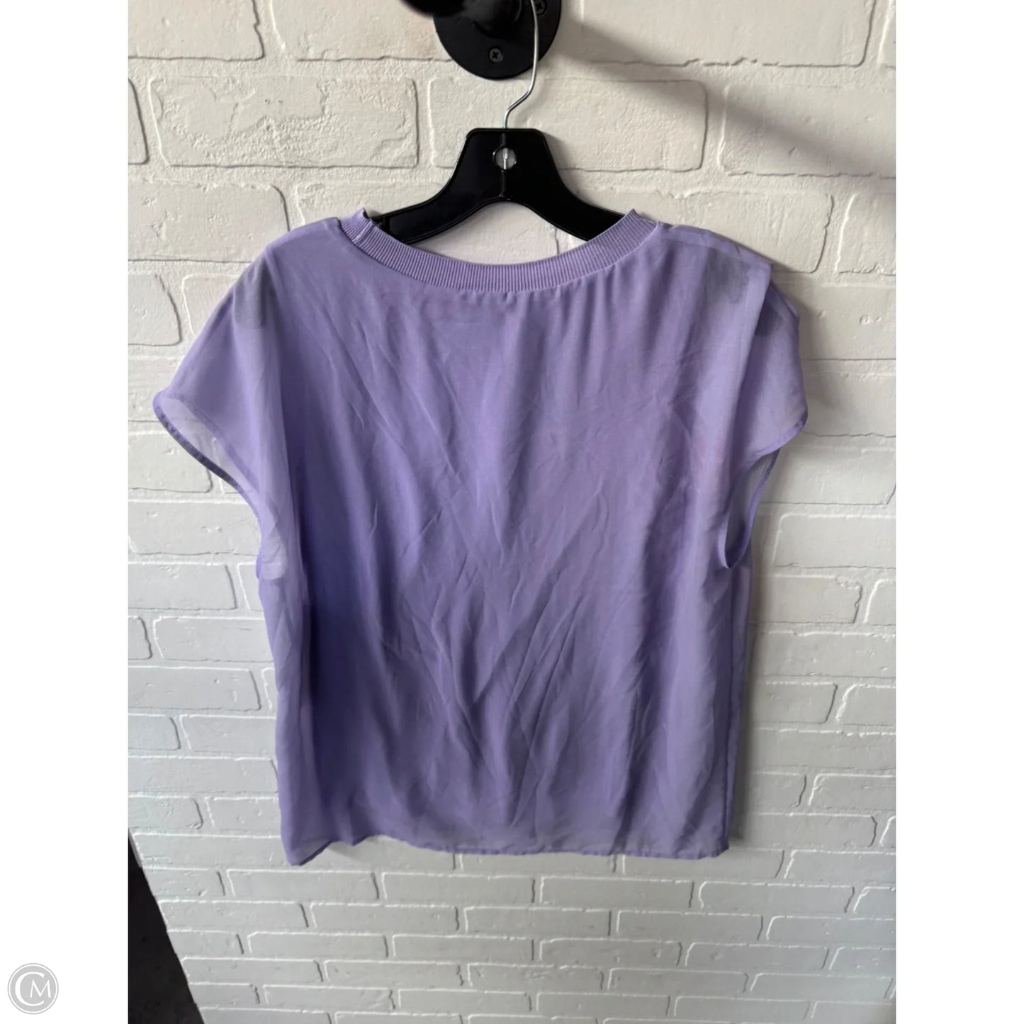Top Short Sleeve By Calvin Klein In Purple, Size: M