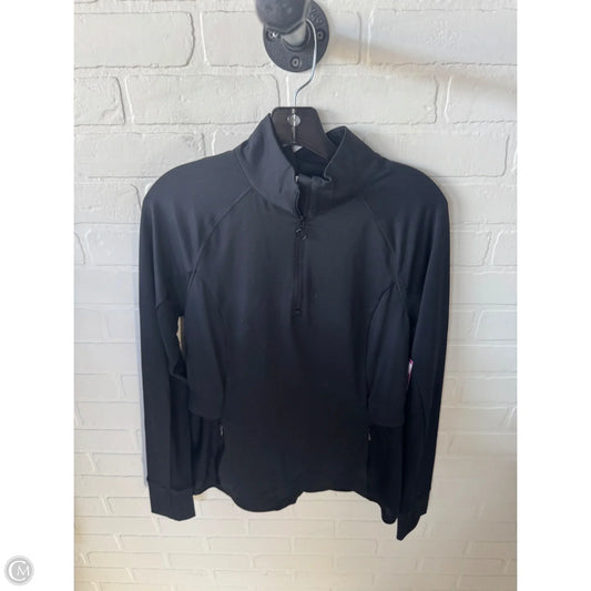 Athletic Top Long Sleeve Collar By Fabletics In Black, Size: L