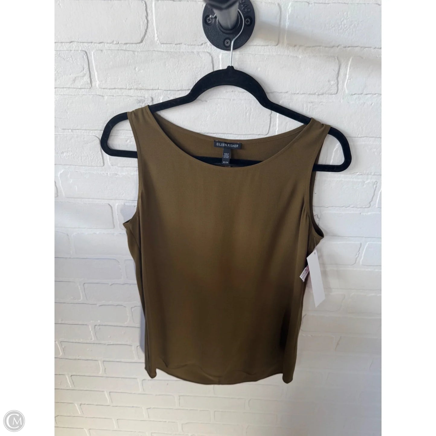 Top Sleeveless By Eileen Fisher In Green, Size: Xs