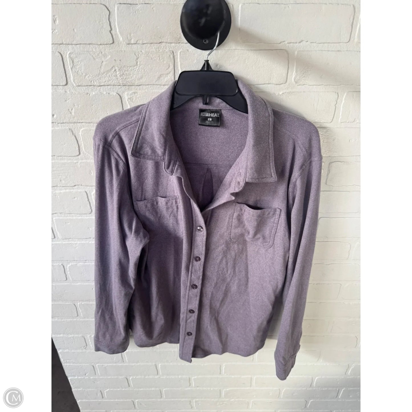 Top Long Sleeve By 32 Degrees In Purple, Size: L