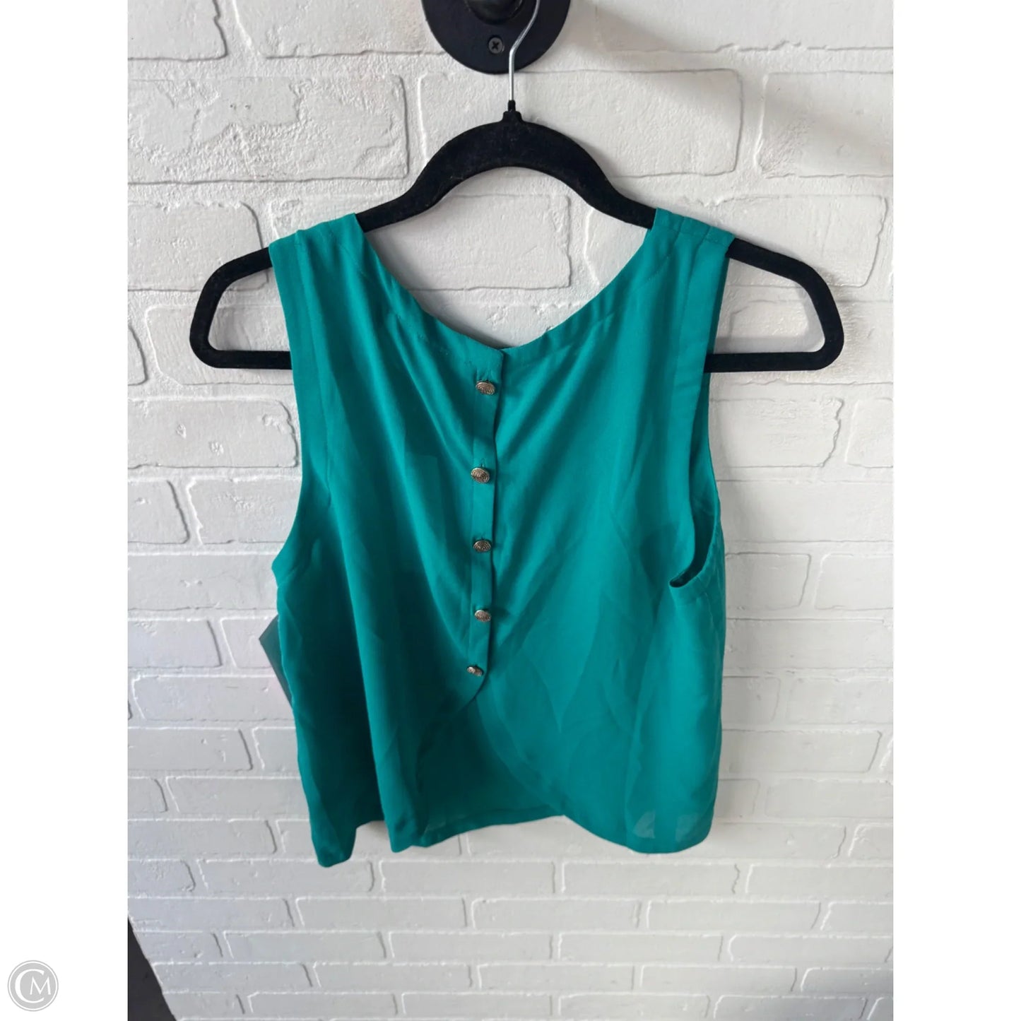 Top Sleeveless By Lush In Green, Size: L