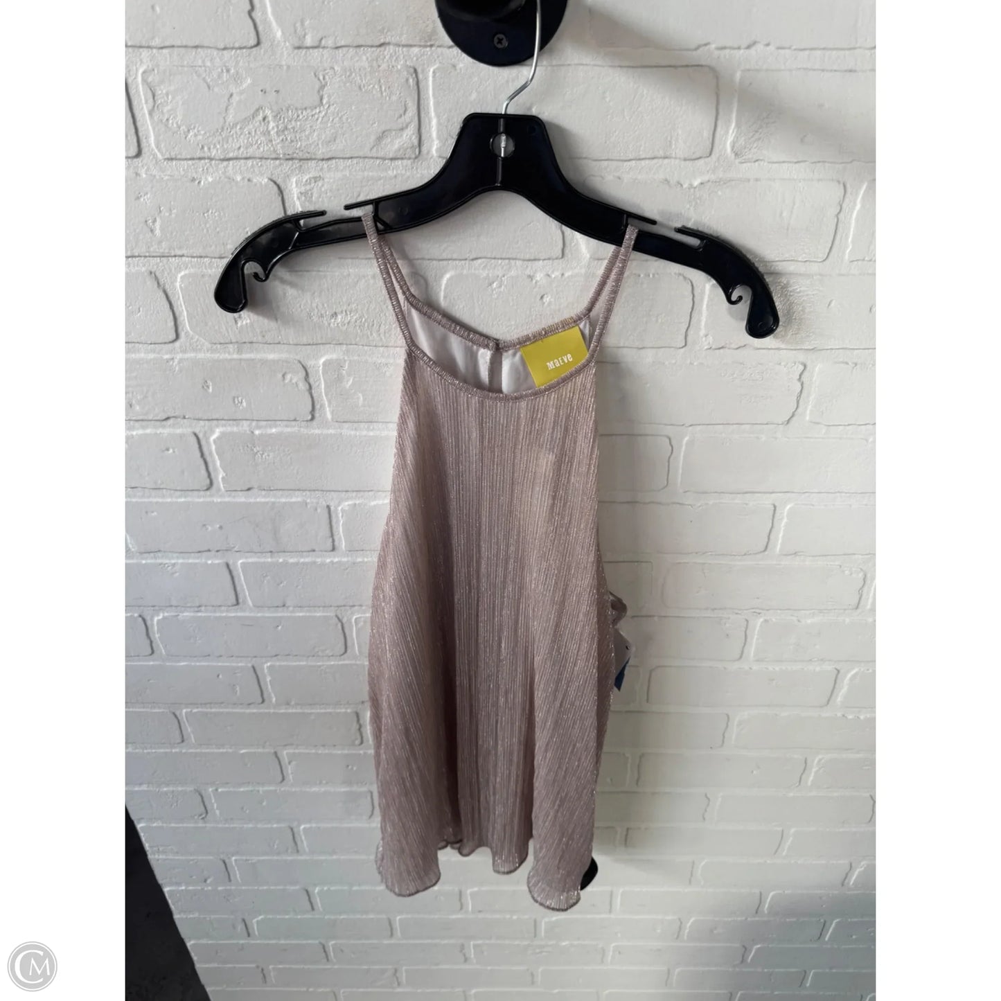 Top Sleeveless By Maeve In Pink & Silver, Size: L