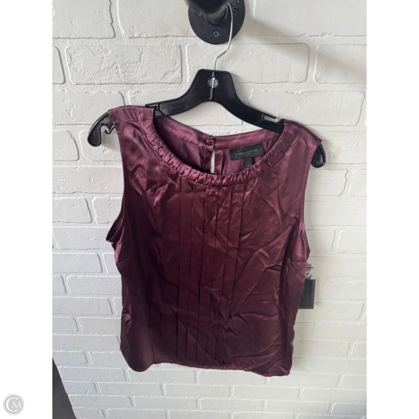 Top Sleeveless By Classiques Entier In Purple, Size: L