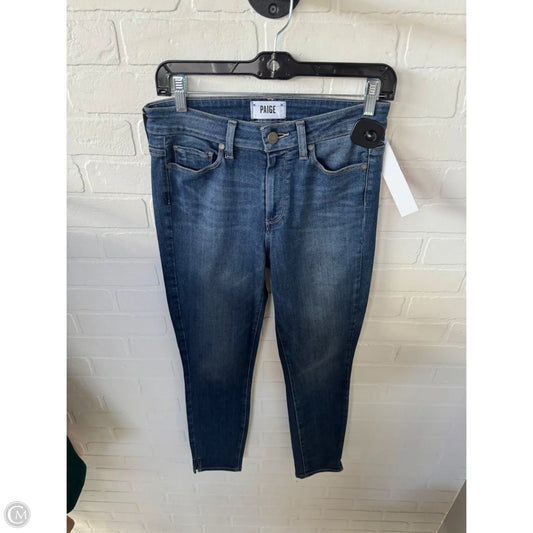 Jeans Skinny By Paige In Blue Denim, Size: 2