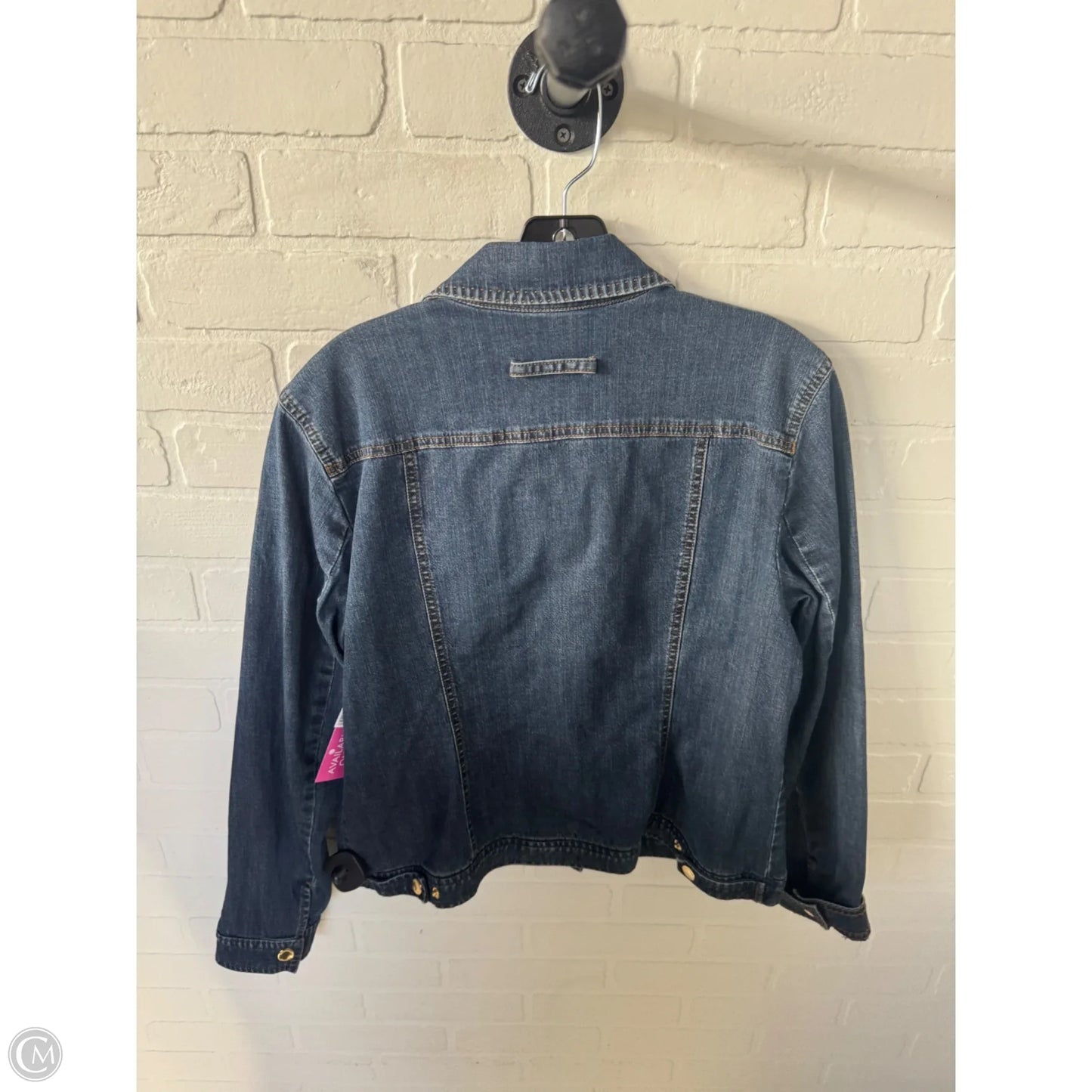 Jacket Denim By Jones New York In Blue Denim, Size: L