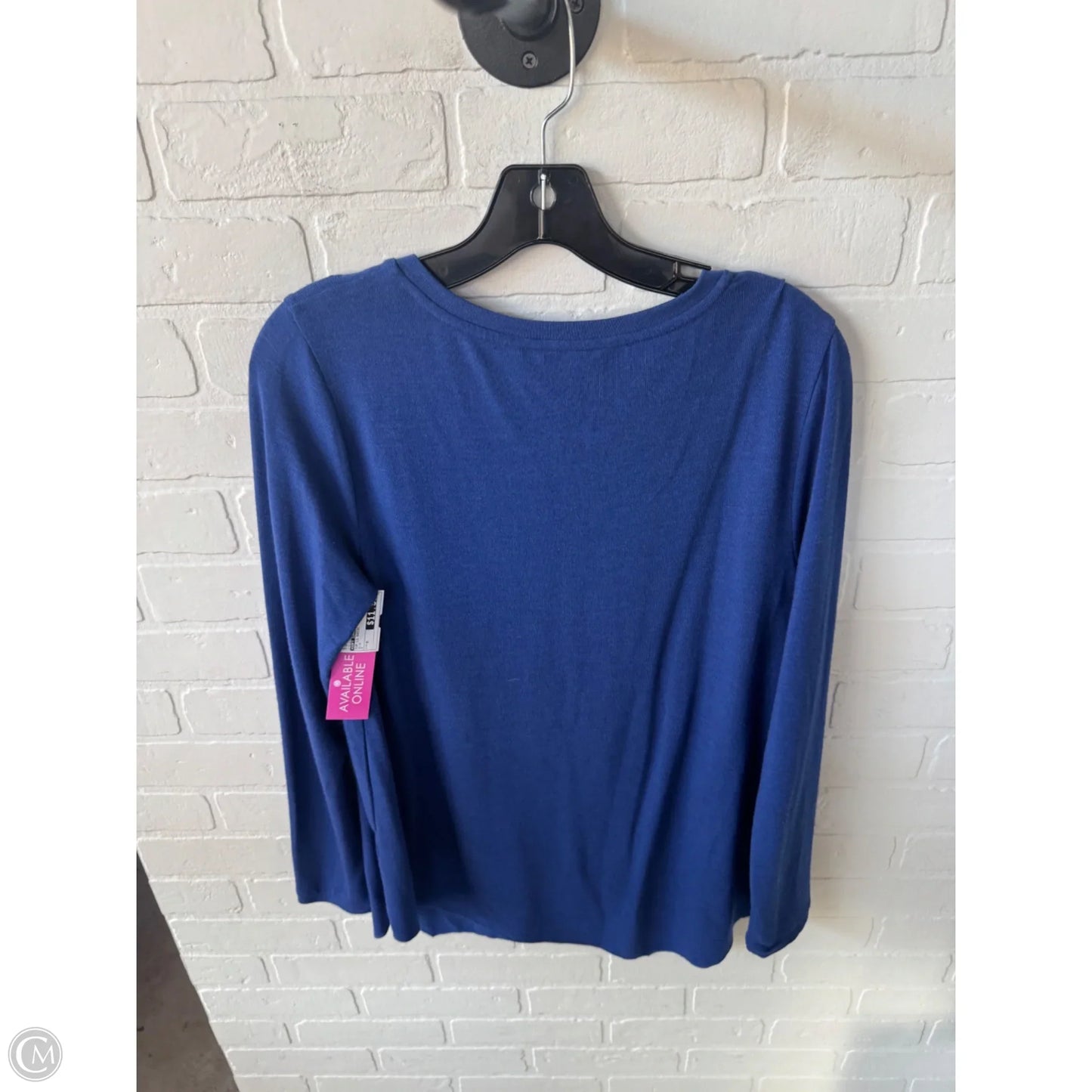 Top Long Sleeve Basic By Soft Surroundings In Blue, Size: M