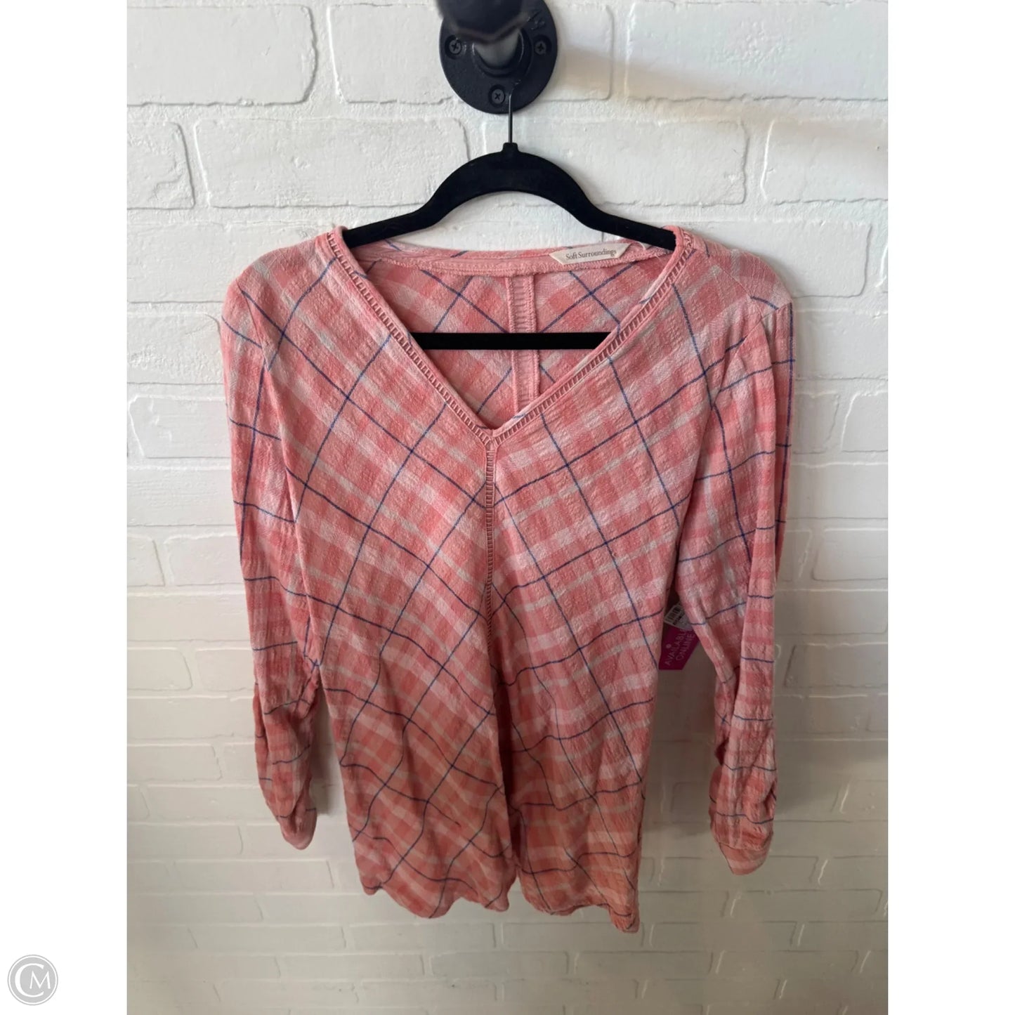 Top Long Sleeve By Soft Surroundings In Pink, Size: S