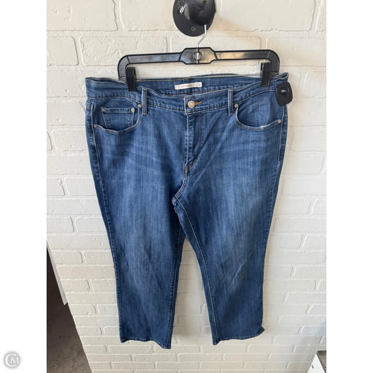 Jeans Straight By Levis In Blue Denim, Size: 16