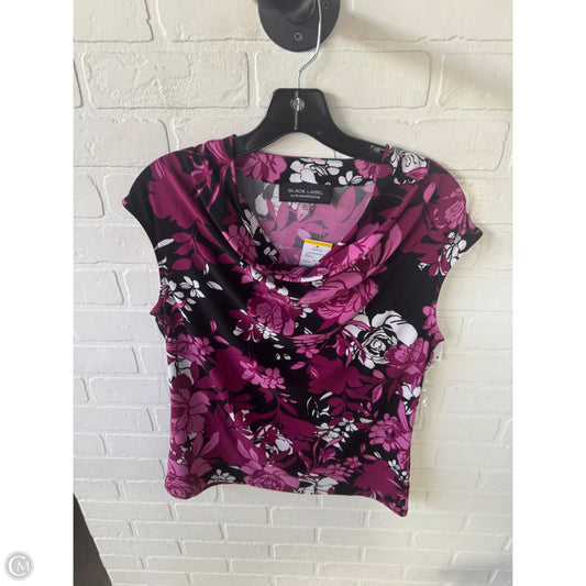 Top Sleeveless By Evan-picone In Black & Pink, Size: M